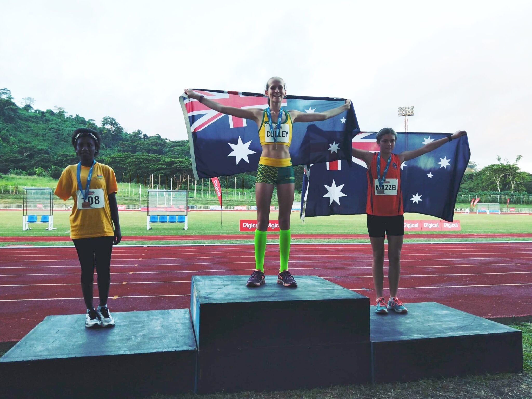 One of the highlights of my athletics journey thus far; winning two gold medals at the 2018 Melanesian Athletics Championships
