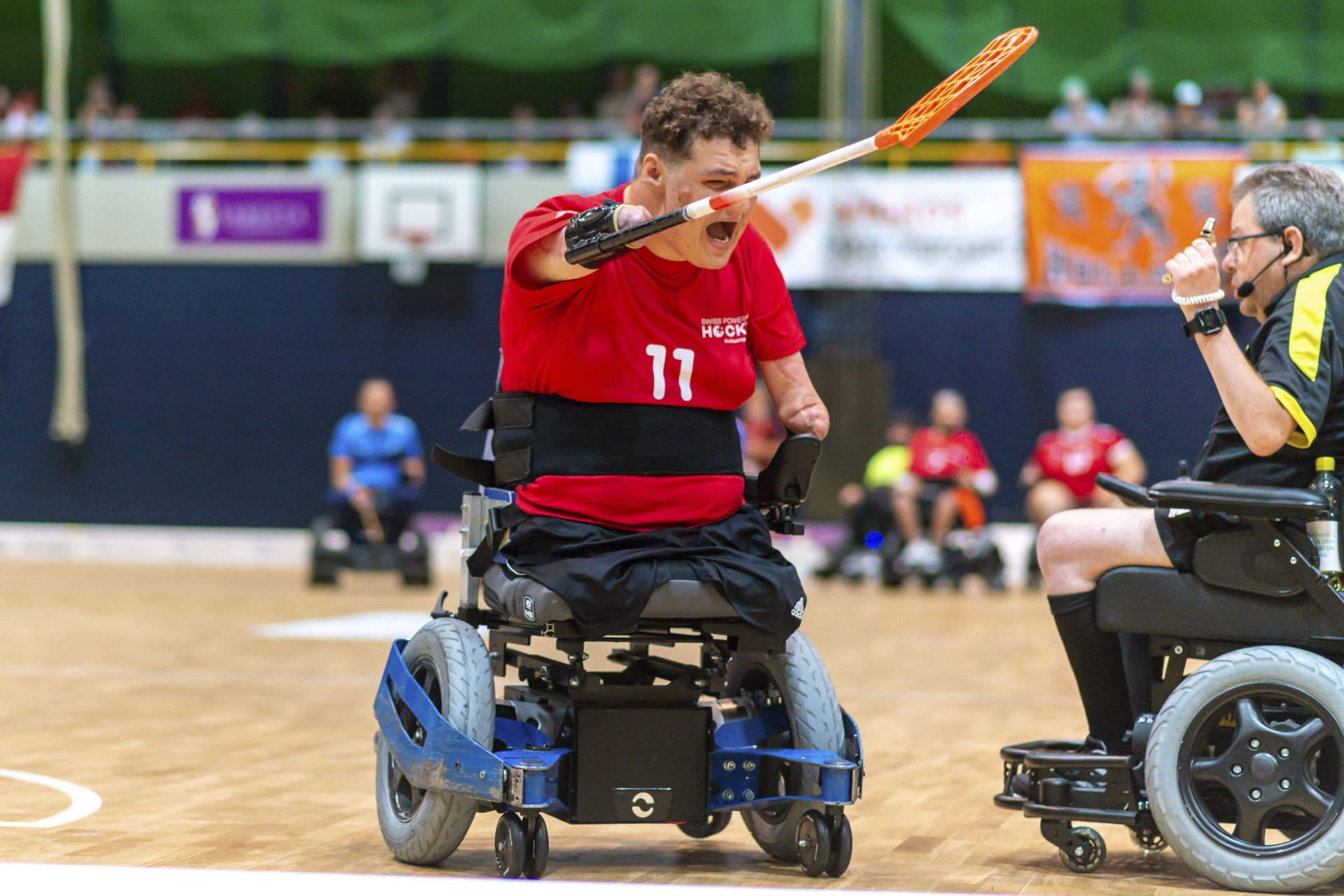 Jan Schäublin, Switzerland, Powerchair Hockey World Championship 2022 in Sursee, Switzerland, on Tuesday, 9. August 2022
